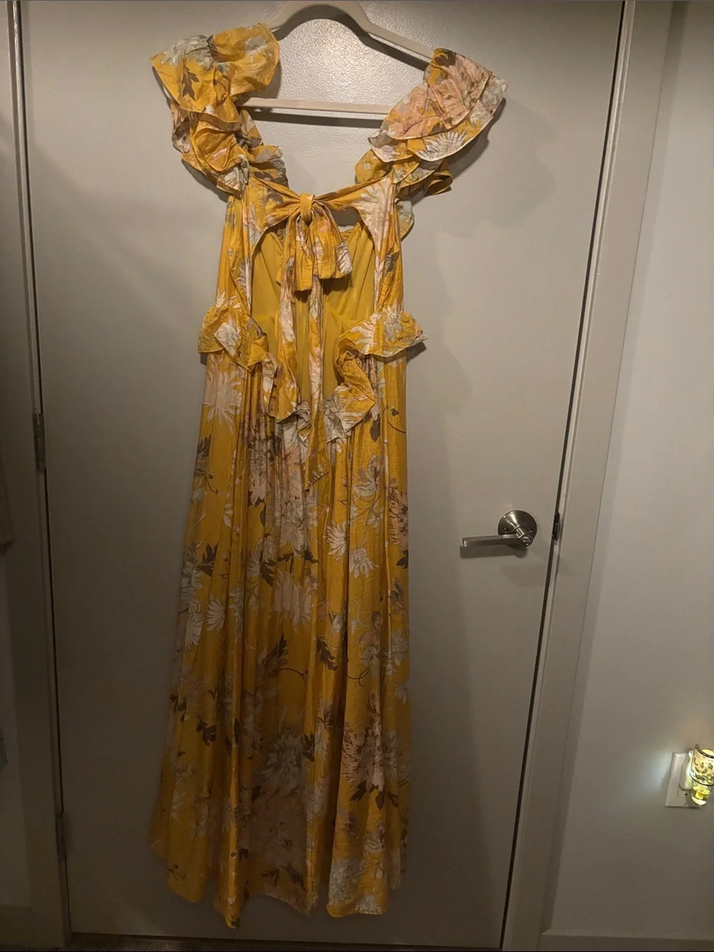 H&M Floral Ruffle Maxi Dress - Yellow